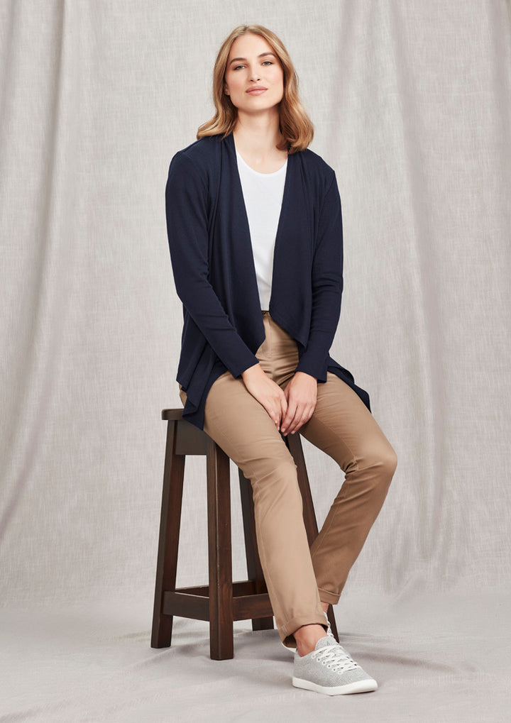 RLC267L - Biz Corporates - Womens Sofia Waterfall Cardigan | Navy