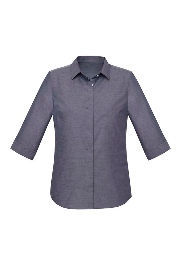 RS968LT - Biz Corporates - Womens Charlie 3/4 Sleeve Shirt | Navy Chambray