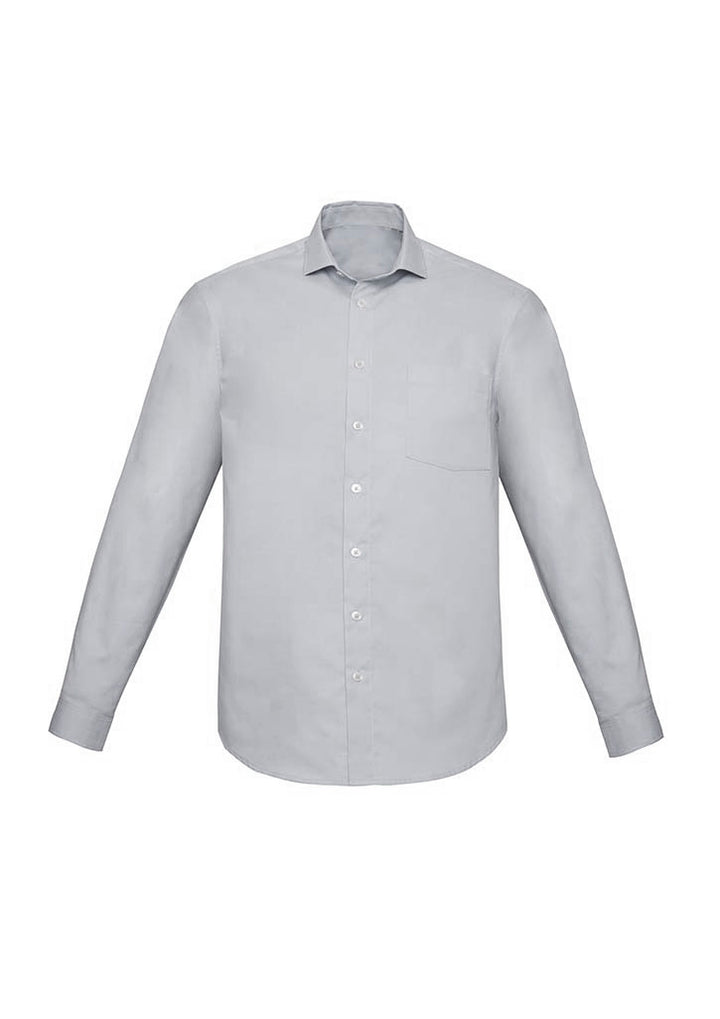 RS968ML - Biz Corporates - Mens Charlie Classic Fit Long Sleeve Shirt | Silver Chambray