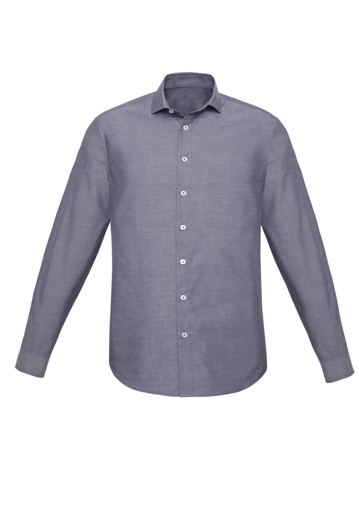 RS969ML - Biz Corporates - Mens Charlie Slim Fit Long Sleeve Shirt | Navy Chambray