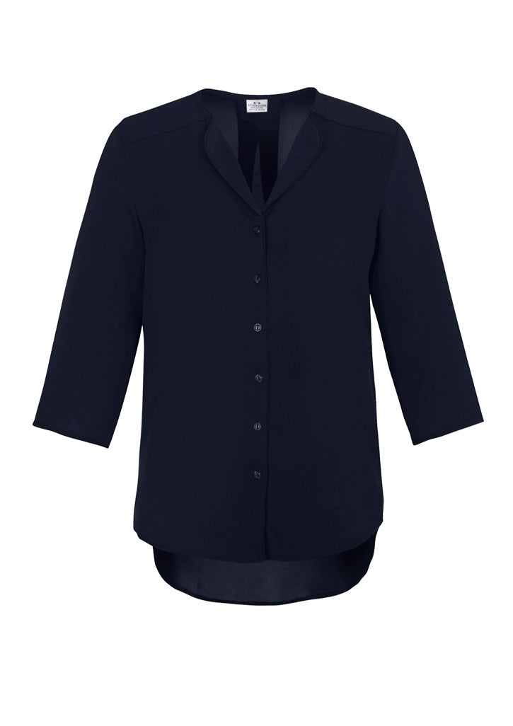 S015LT - Biz Collection - Womens Lily Longline Blouse | Ink
