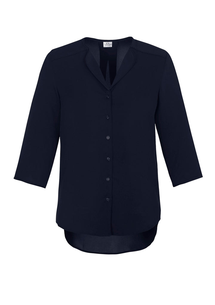 S015LT - Biz Collection - Womens Lily Longline Blouse | Ink