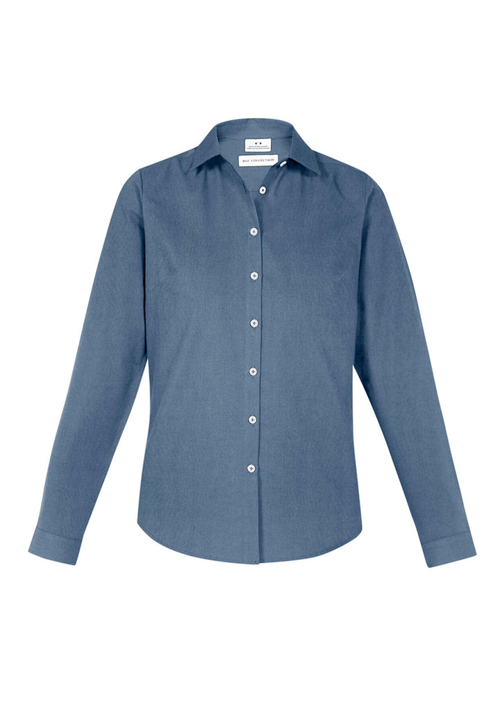 S127LL - Biz Collection - Ladies Memphis Shirt | Grey Smoke