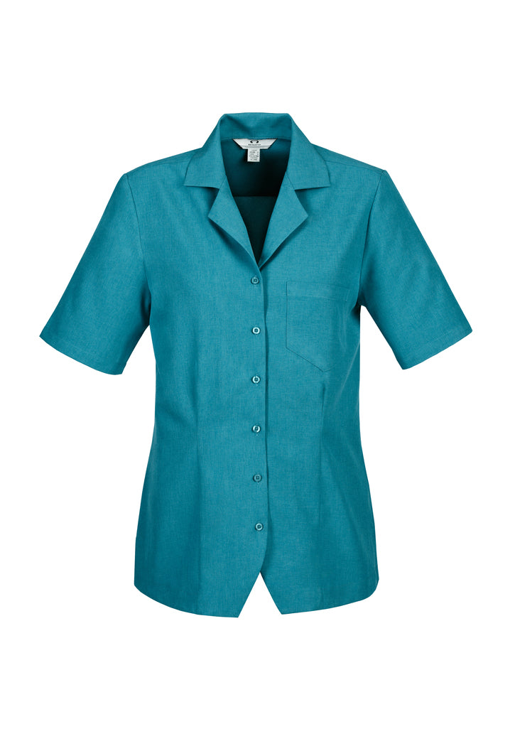 S265LS - Biz Care - Oasis Ladies Plain Overblouse | Teal