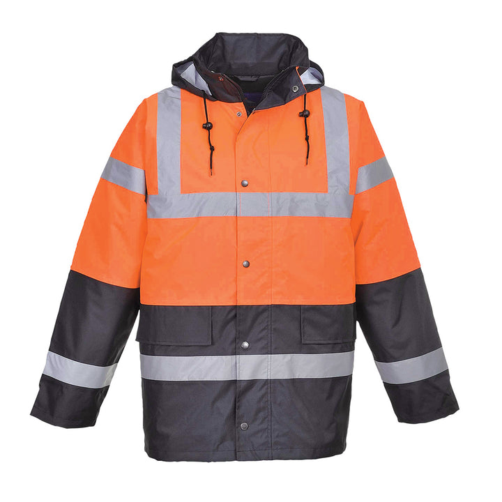 S467 Two Tone Hi-Viz Traffic Jacket with Bio Motion taping