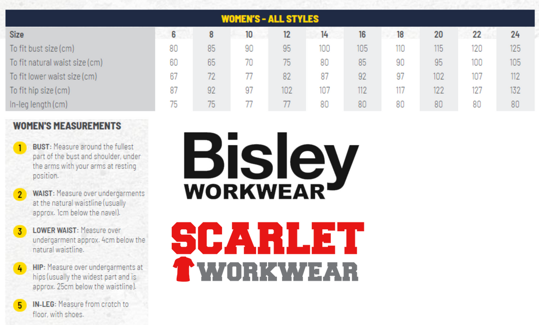 BL1896 - Bisley - Hi-Vis Women's Taped Cool Lightweight Drill Shirt - 155gsm