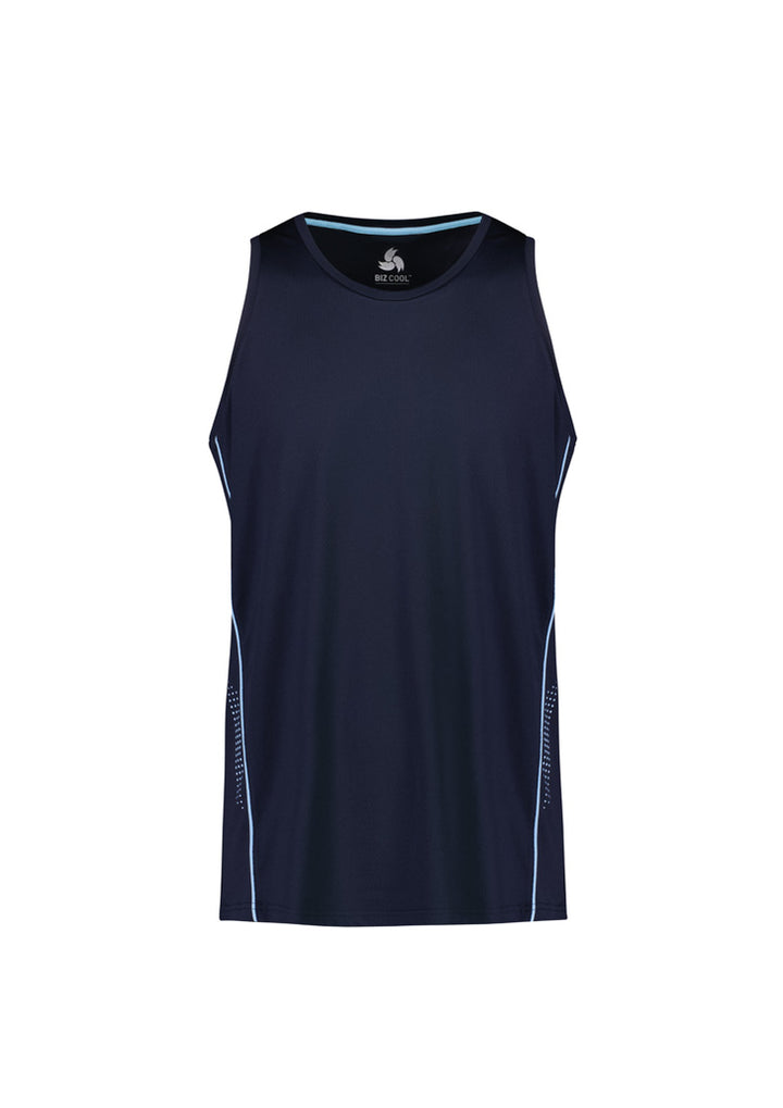 SG319M - Biz Collection - Mens Balance Singlet | Navy/Sky