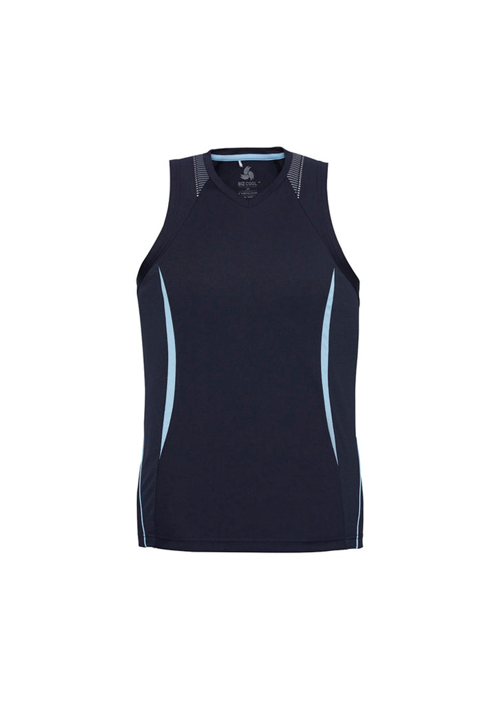 SG407M - Biz Collection - Razor Men's Singlet with V-Neck | Navy/Sky