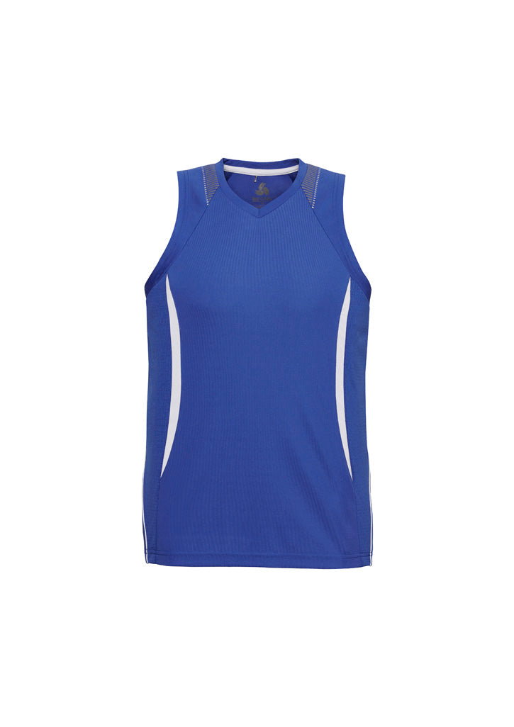 SG407M - Biz Collection - Razor Men's Singlet with V-Neck | Royal/White