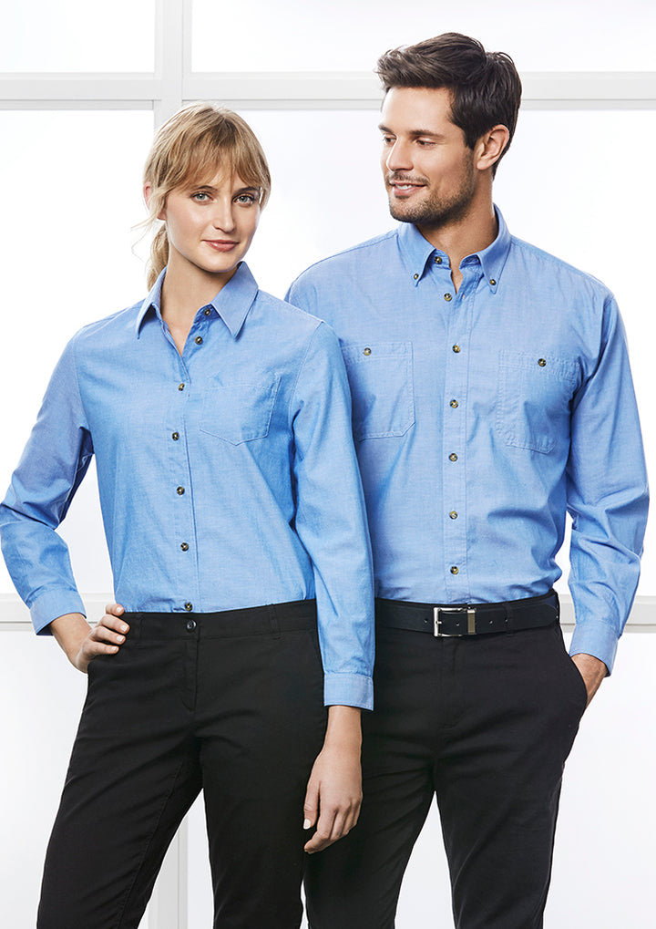 LB6201 - Biz Collection - Womens Chambray Long Sleeve Shirt