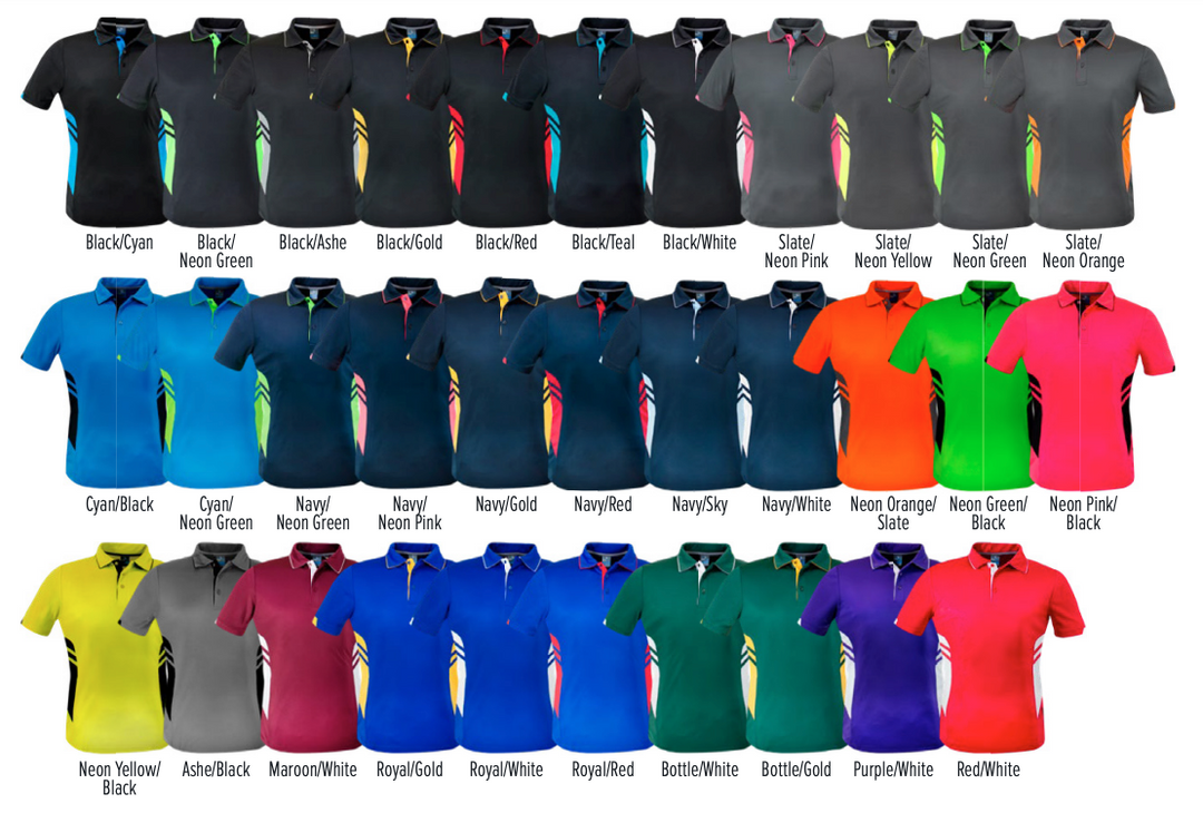 1311 - Aussie Pacific - Tasman Mens Polos - Neon Body Colours