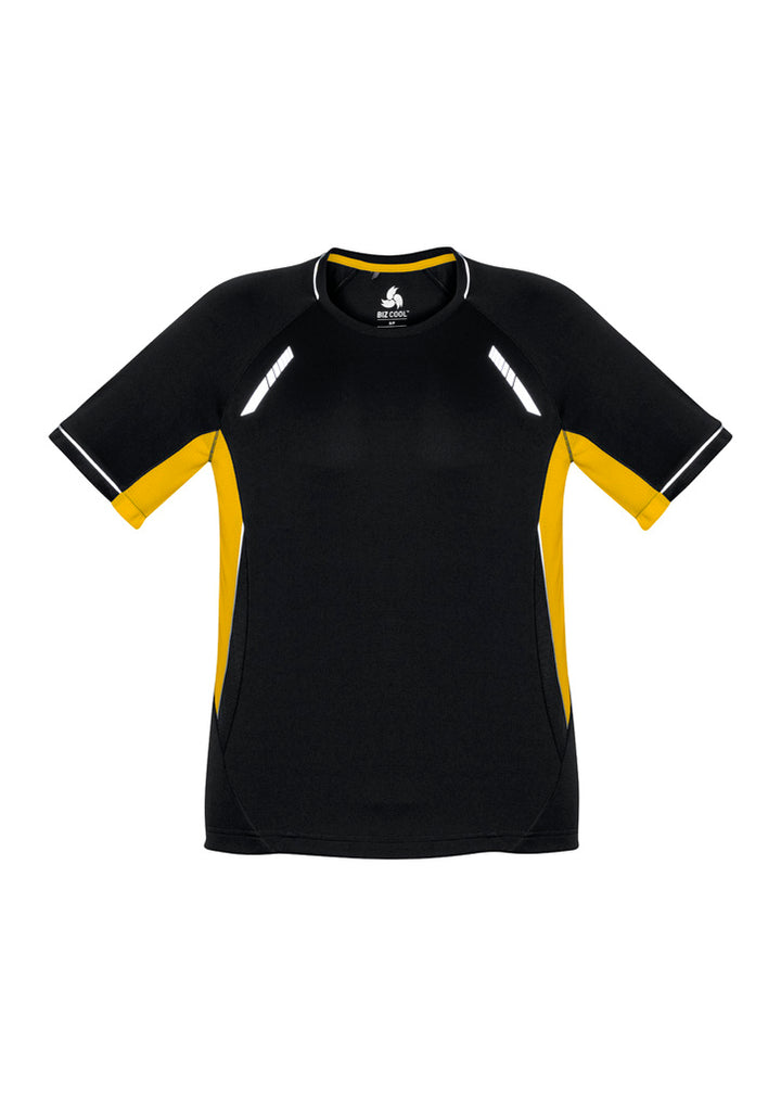 T701MS - Biz Collection - Mens Renegade Tee | Black/Gold/Silver