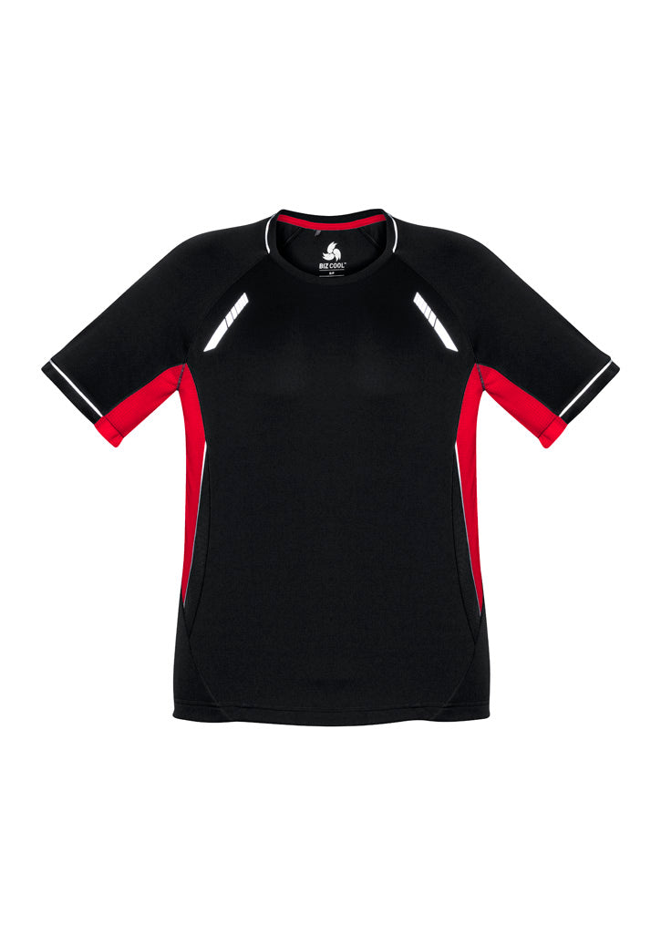 T701MS - Biz Collection - Mens Renegade Tee | Black/Red/Silver