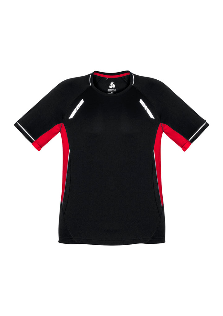 T701MS - Biz Collection - Mens Renegade Tee | Black/Red/Silver