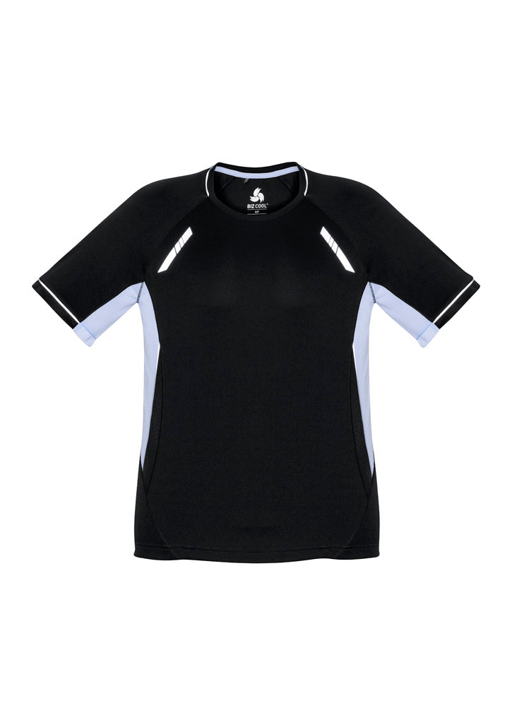 T701MS - Biz Collection - Mens Renegade Tee | Black/White/Silver