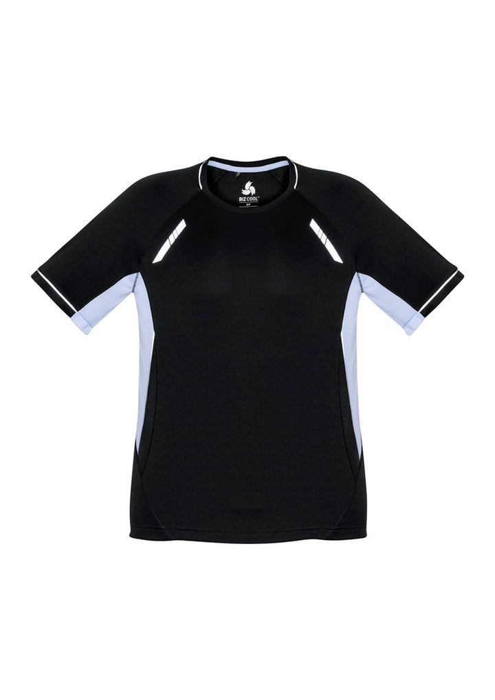 T701MS - Biz Collection - Mens Renegade Tee | Black/White/Silver