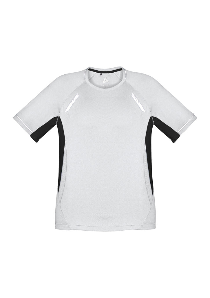 T701MS - Biz Collection - Mens Renegade Tee | White/Black/Silver