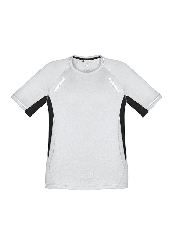 T701MS - Biz Collection - Mens Renegade Tee | White/Black/Silver