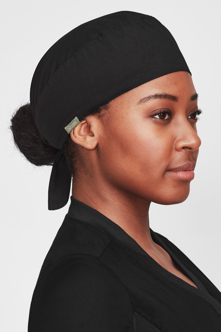 CSC249U - Biz Care - Unisex Reversible Scrub Cap  | Black