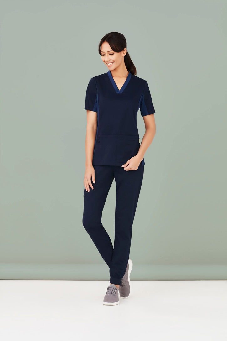 CSP042LL - Biz Care - Womens Riley Slim Leg Jogger Scrub Pant | Midnight Navy