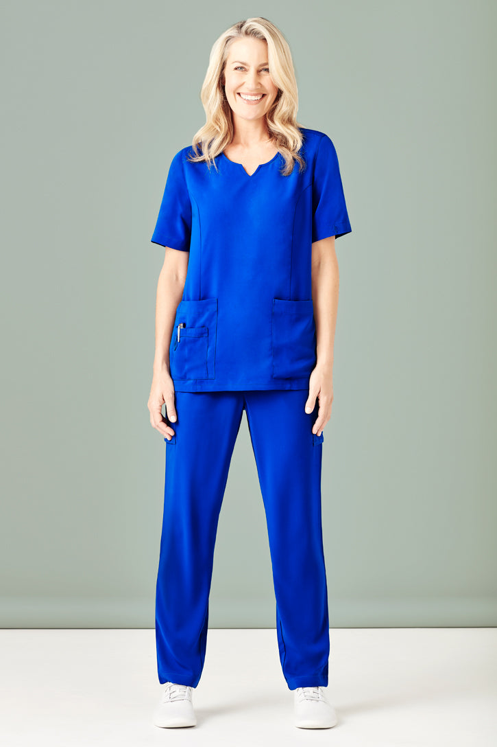 CSP943LL - Biz Care - Womens Avery Slim Leg Scrub Pant Electric Blue