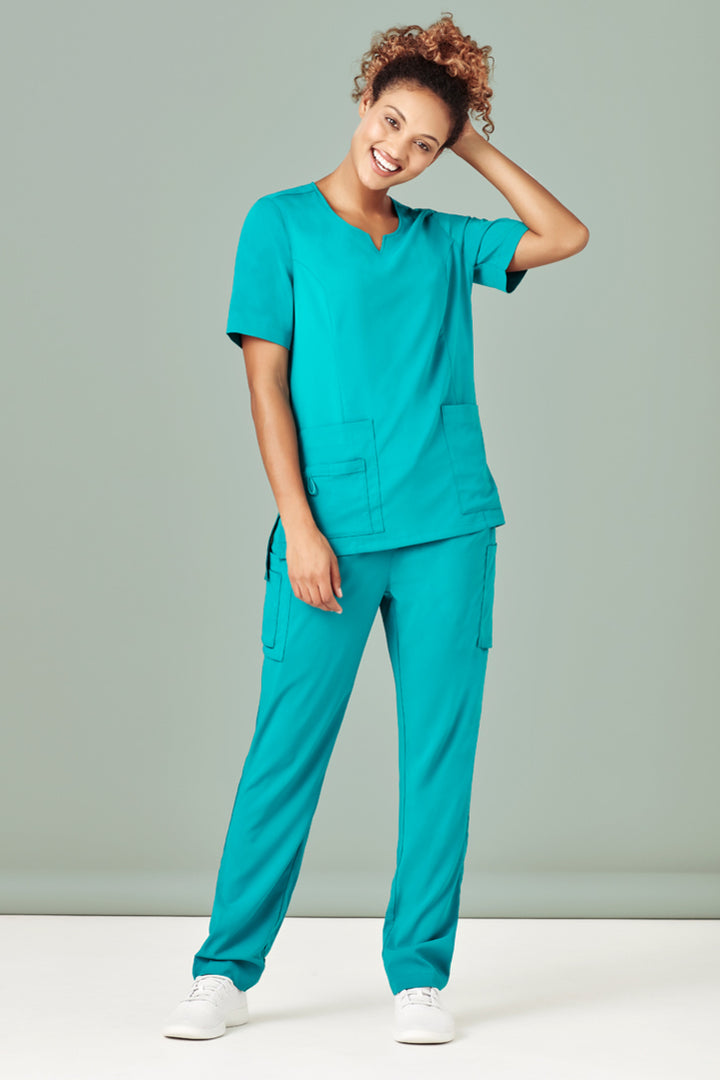 CSP943LL - Biz Care - Womens Avery Slim Leg Scrub Pant Teal