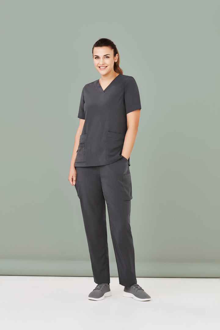 CSP944LL - Biz Care - Womens Avery Straight Leg Scrub Pant Charcoal