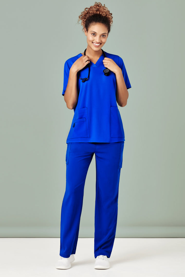 CSP944LL - Biz Care - Womens Avery Straight Leg Scrub Pant Electric Blue