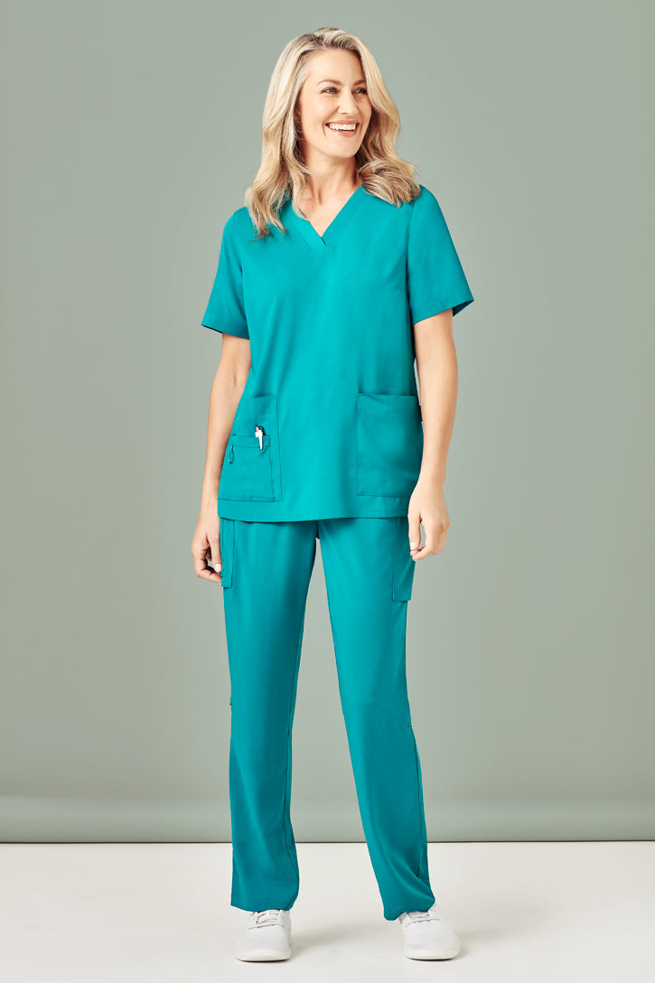 CSP944LL - Biz Care - Womens Avery Straight Leg Scrub Pant Teal