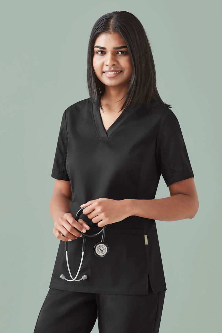 CST043LS - Biz Care - Womens Riley Stretch Scrub Top