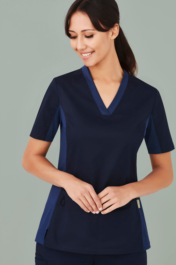 CST043LS - Biz Care - Womens Riley Stretch Scrub Top