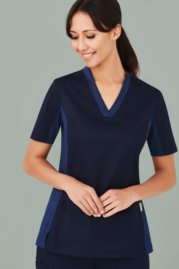CST043LS - Biz Care - Womens Riley Stretch Scrub Top