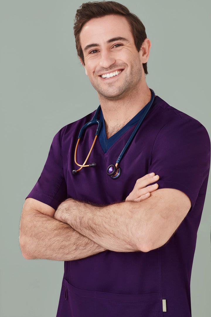 CST043MS - Biz Care - Mens Riley Stretch Scrub Top