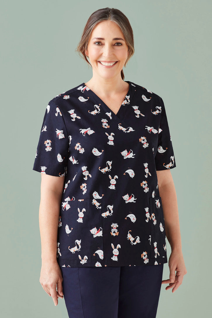 CST147LS - Biz Care - Best Friends Womens Scrub Top