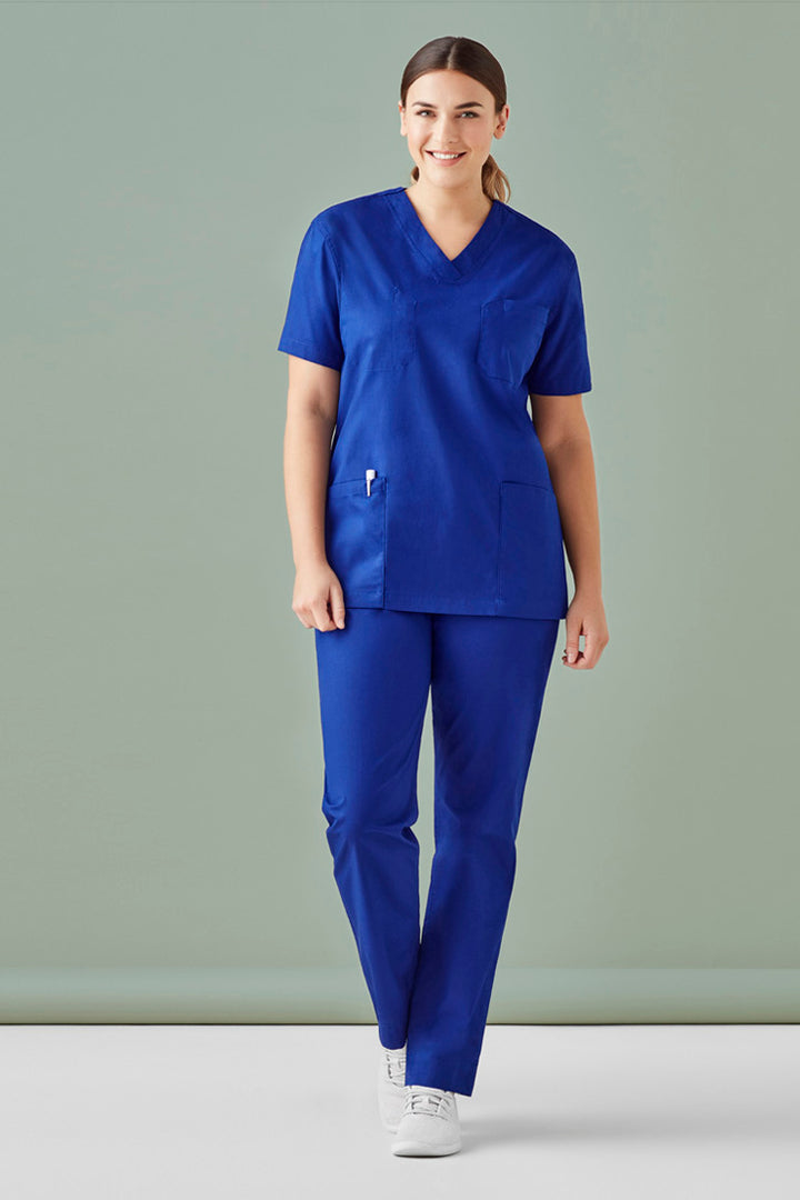 CST150US - Biz Care - Hartwell Unisex Reversible Scrub Top | Dark Blue
