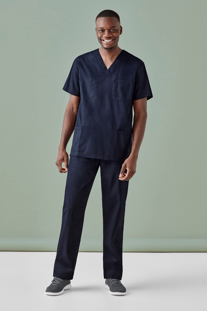 CST150US - Biz Care - Hartwell Unisex Reversible Scrub Top | Midnight Navy