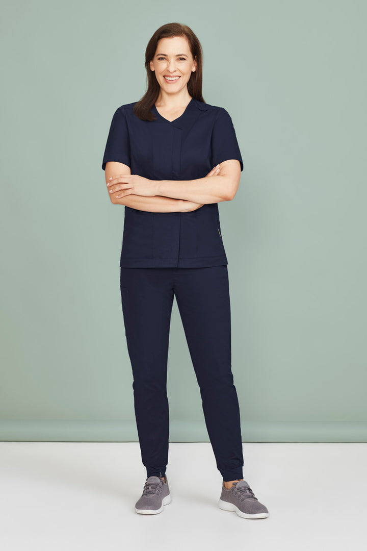 CST240LS - Biz Care - Womens Parks Zip Front Crossover Scrub Top