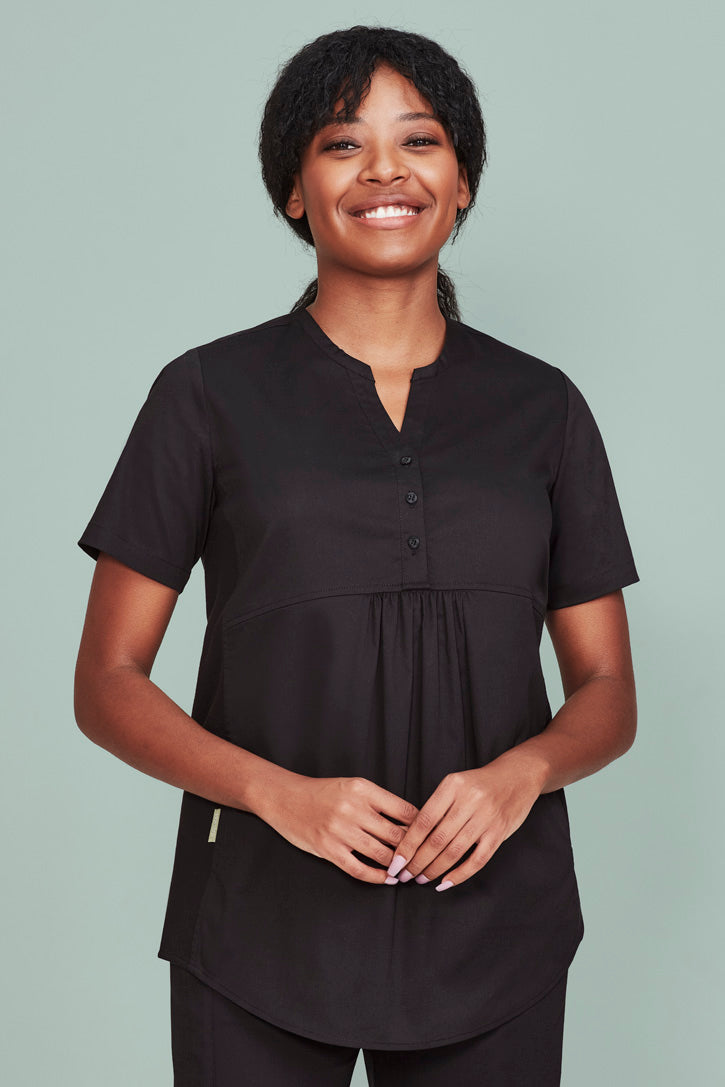 CST243LS - Biz Care - Womens Rose Tunic Scrub Top