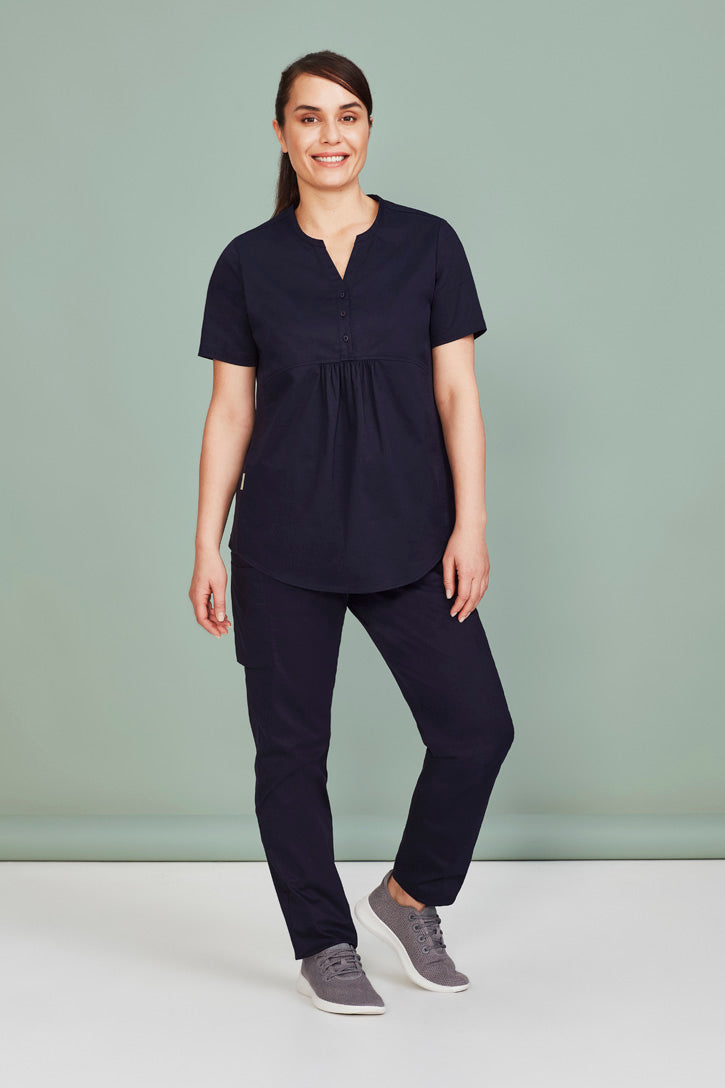 CST243LS - Biz Care - Womens Rose Tunic Scrub Top