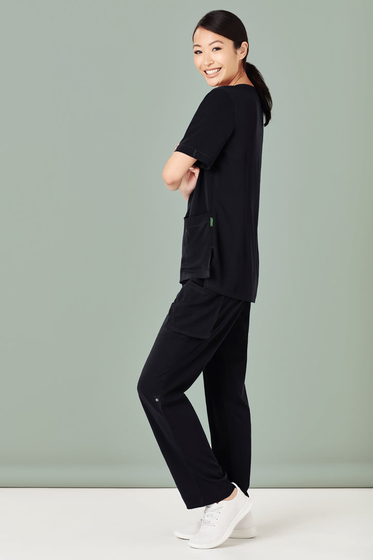 CST942LS - Biz Care - Avery Womens Tailored Fit Round Neck Scrub Top