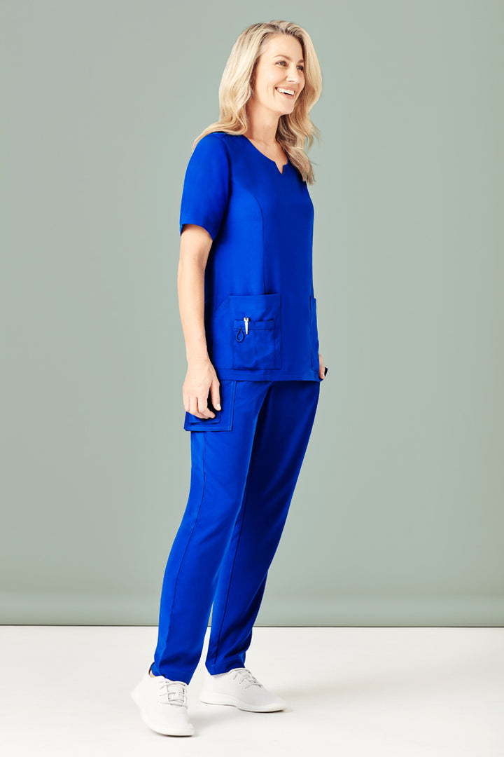 CST942LS - Biz Care - Avery Womens Tailored Fit Round Neck Scrub Top
