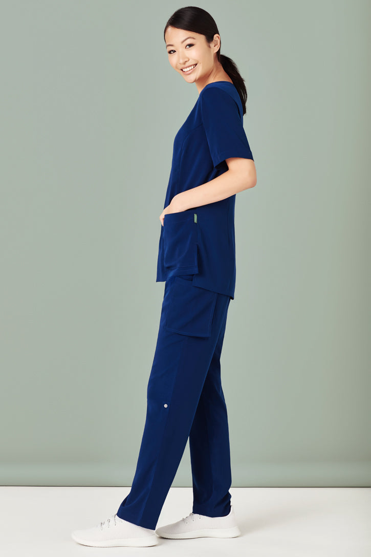 CST942LS - Biz Care - Avery Womens Tailored Fit Round Neck Scrub Top