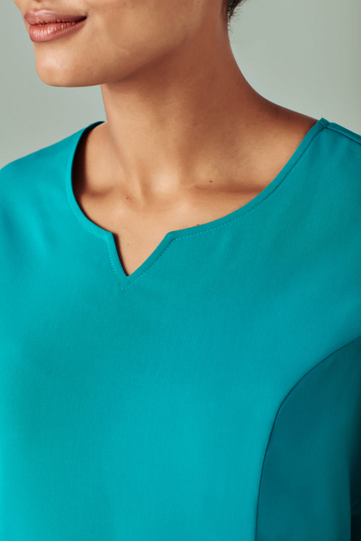 CST942LS - Biz Care - Avery Womens Tailored Fit Round Neck Scrub Top