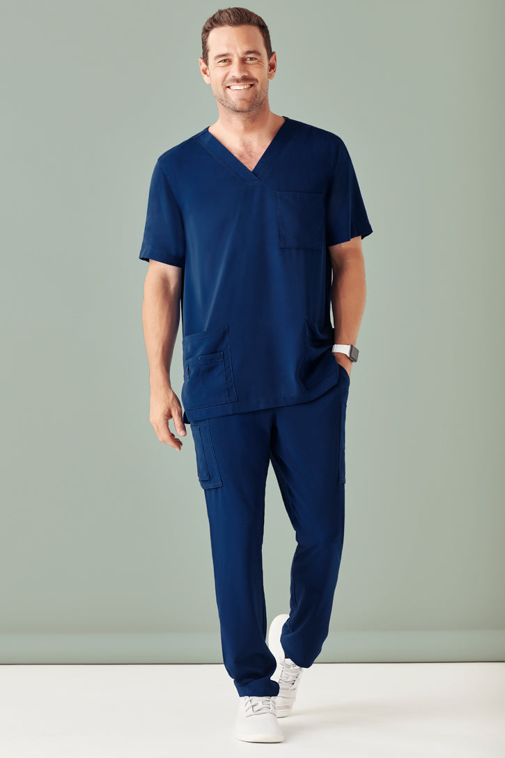 CST945MS - Biz Care - Avery Mens V-Neck Scrub Top | Navy