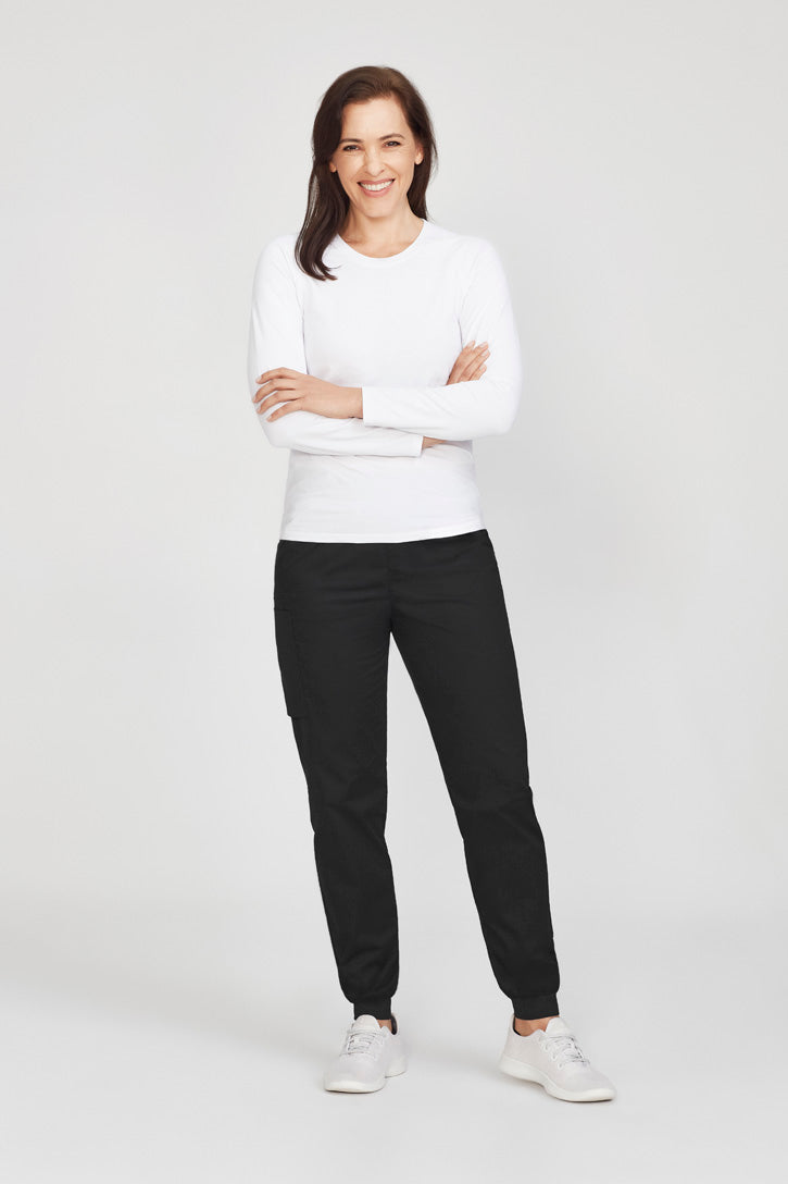 CT247LL - Biz Care - Performance Womens Cotton Long Sleeve Tee | White