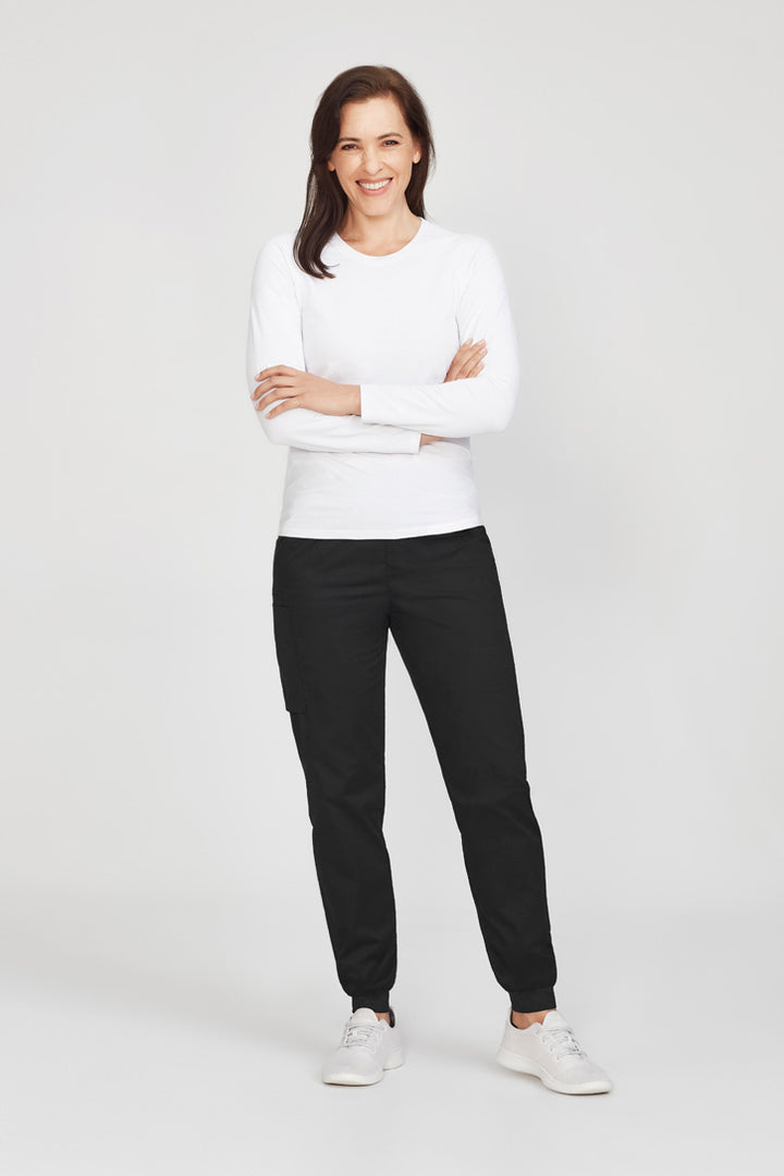 CT247LL - Biz Care - Performance Womens Cotton Long Sleeve Tee | White