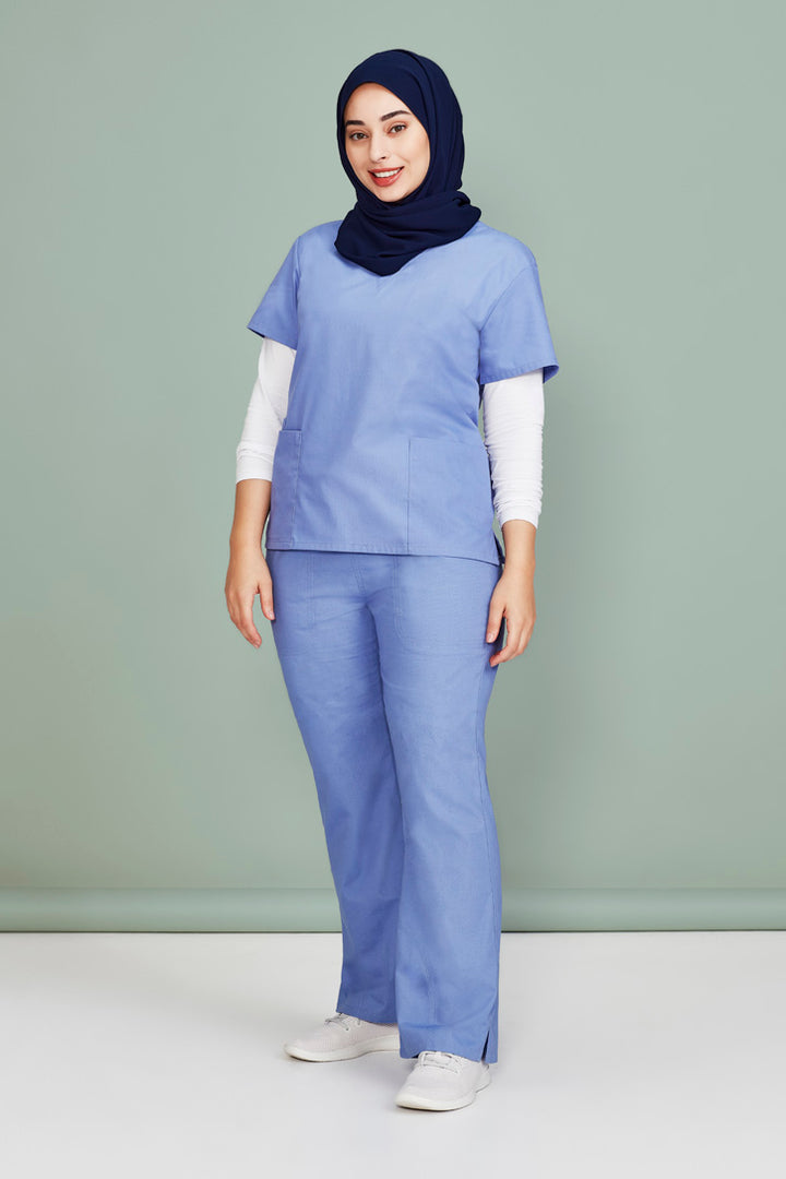 H10620 - Biz Care - Classic Womens Bootleg Scrub Pant | Mid Blue