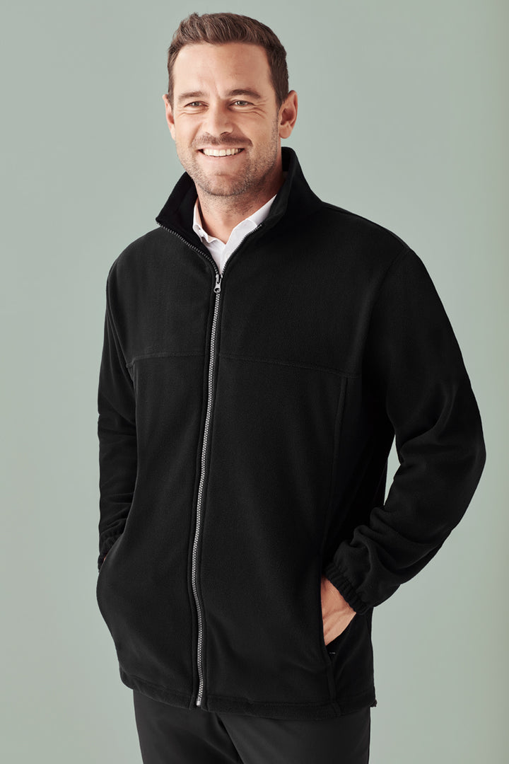PF630 - Biz Care - Mens Plain Micro Fleece Jacket | Black