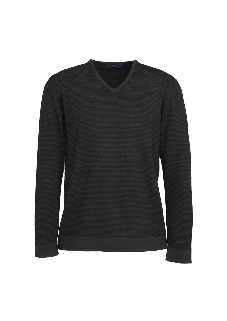 WP131ML - Biz Collection - Mens Origin Merino Pullover | Black/Charcoal