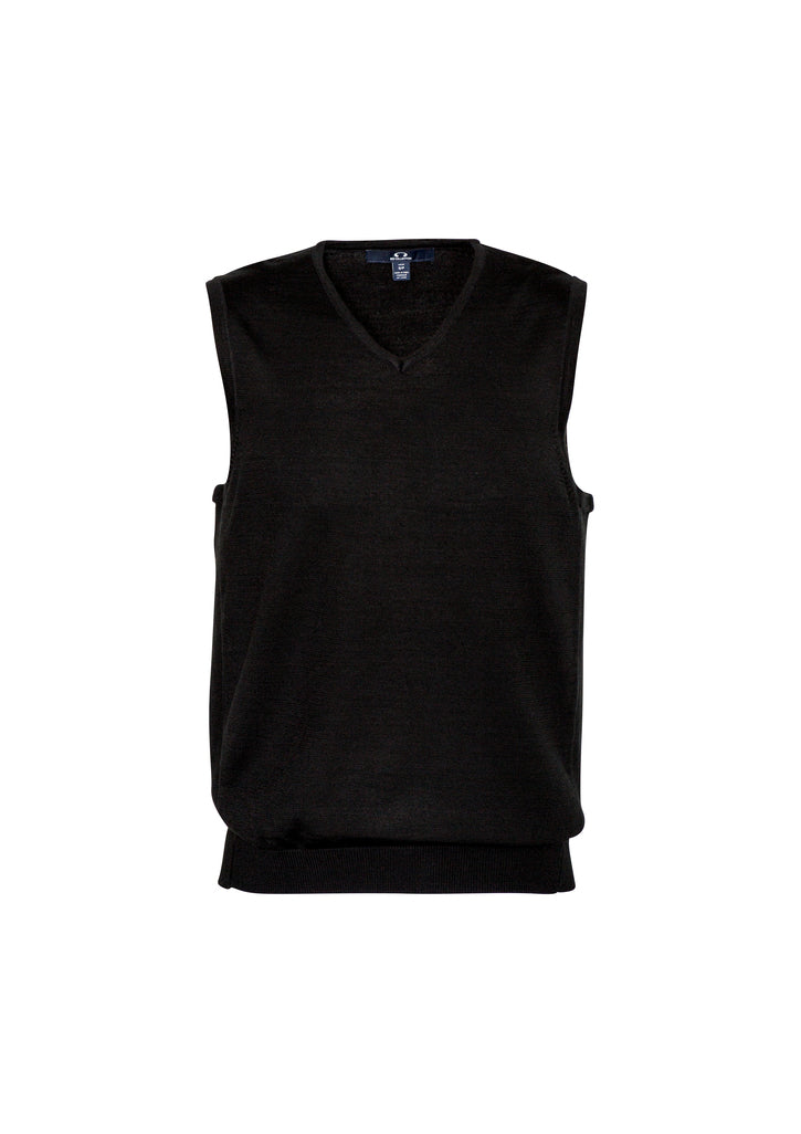 WV619M - Biz Care - Milano Mens Vest | Black